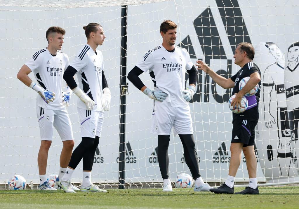 Luis López, Lunin y Thibaut Courtois